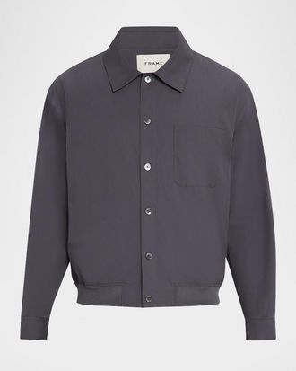 Frame Denim Mens Cotton Blouson Shirt Jacket