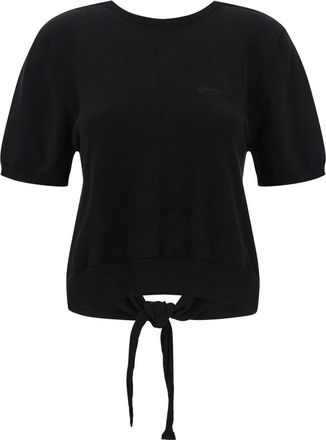 Ganni Truien - Dames - Ronde hals truien - Zwart - XS - Katoen - Truien & Vesten