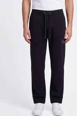 Moose Knuckles Pantaloni jogging in cotone con coulisse e logo a contrasto