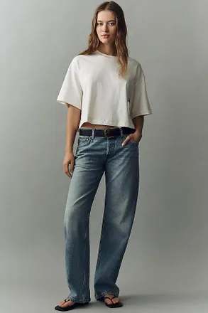 EB Denim Low-Rise Baggy Wide-Leg Jeans