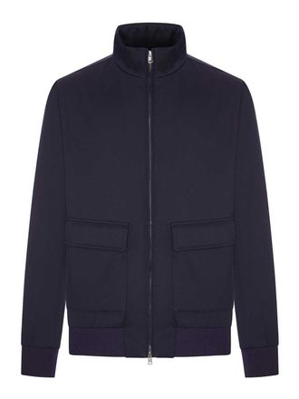 Herno Wool-Blend Zip-Up Bomber Jacket