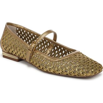 Franco Sarto Tinsley Mary Jane Flat in Gold at Nordstrom, Size 8.5