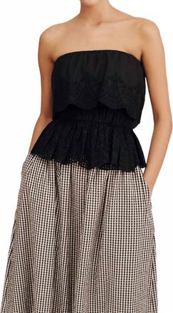 Poss&eacute; Beryl Strapless Top In Black