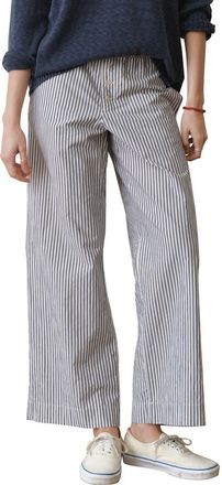 Marine Layer Stripe Pima Cotton Boxer Pants in Blue Stripe at Nordstrom, Size X-Large