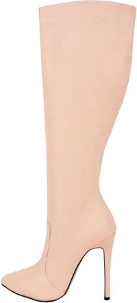 Generic Women Over Knee Boots Pointed Toe High Heel Side Zipper Pu Leather Long Winter Casual Boot