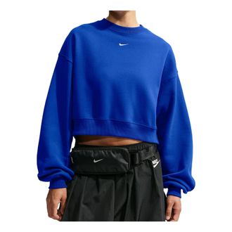 Nike (WMNS) Nike Studio Fleece Medium Weight Oversized Cropped Crew Old Royal Sail IM8497-417