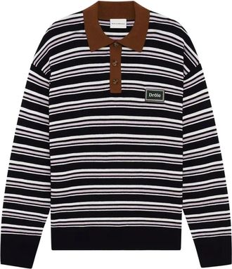 Dr&ocirc;le de Monsieur Polo a maniche lunghe in maglia a righe - - Tops - Uomo - Multicolore - M