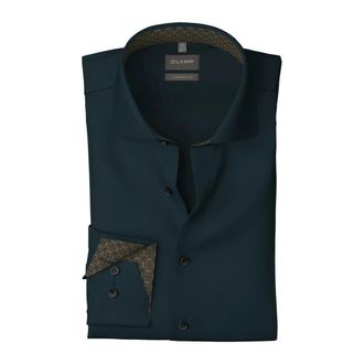 Olymp Olymp, Heren, Overhemden, Blauw, Maat: L Katoen