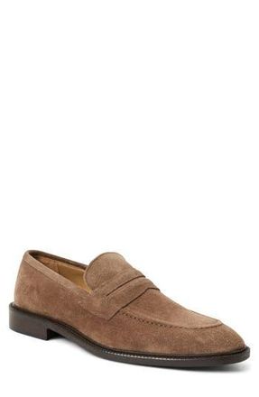 Bruno Magli Venezia Penny Loafer in Taupe Suede at Nordstrom Rack, Size 11.5