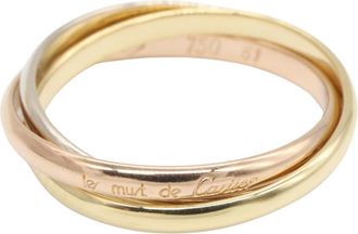 Cartier Pink Gold White Gold Yellow Gold Yellow Gold (18K) Pink Gold (18K) White Gold (18K) Band Ring (Pre-Owned)