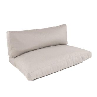 ED&Egrave;N JARD&Iacute; Coj&iacute;n asiento y respaldo palet para exterior desenfundable, marr&oacute;n