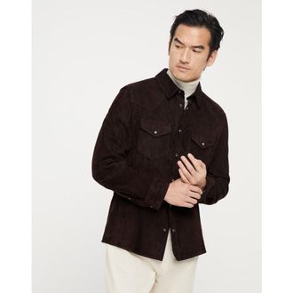 Brunello Cucinelli MenS Moors Head Suede Western Jacket, Size S