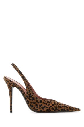 Amina Muaddi Printed Suede Anok Pumps