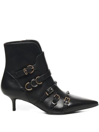 Pinko buckle-detail pointed-toe boots - Black