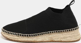 Alexander Wang Black Knit Fabric Dylan Espadrille Flats