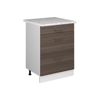 Vicco Mueble Bajo Universal R-line, Gris, 60 Cm Con Cajones