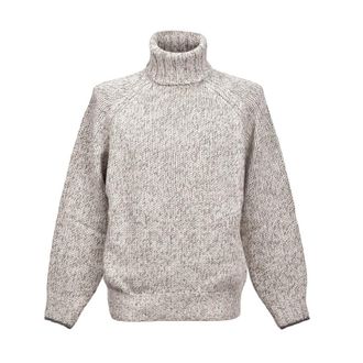 Brunello Cucinelli Gray Cashmere Knit Turtleneck Sweater, Brand Size 54 (US Size 44)