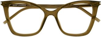 Saint Laurent Eyewear cat eye-frame glasses - unisex - Acetate - 53 - Brown