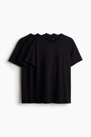 H&M 3-pack Regular Fit T-shirts in Black at Nordstrom, Size Xx-Large