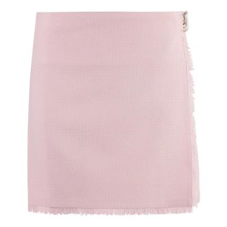 Burberry Short Skirts, female, Pink, Size: 2XS Wrap Skirt