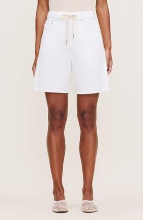 DL1961 Taylor Drawstring High Waist Denim Shorts in White Drawcord at Nordstrom Rack, Size 32