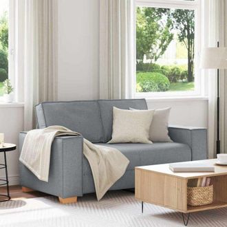 vidaXL Sof&aacute; De 2 Plazas De Tela Gris Claro, 120 Cm Vidaxl