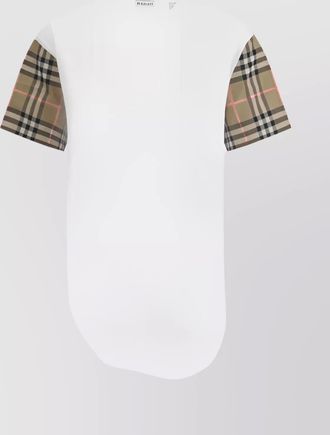 Burberry cotton oversized check sleeve t-shirt
