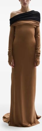 Atu Body Couture Abito Crown a maniche lunghe - Marrone