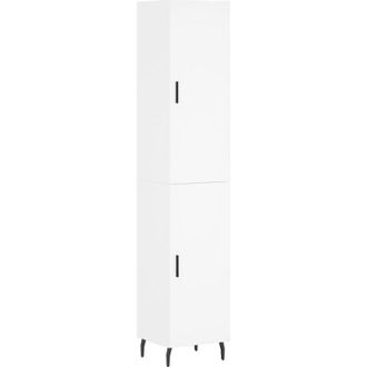 vidaXL Highboard White 34.5x34x180 cm Engineered Wood Vidaxl