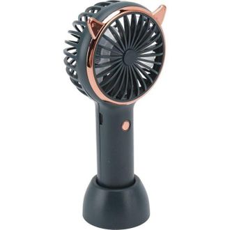OEM Ventilador Con Forma De Orejas De Gato, Mini Recargable Rgb, Ultrasilencioso Con 3 Velocidades, Dise&ntilde;o Plegable Para Facilitar Su Transporte, Color Az