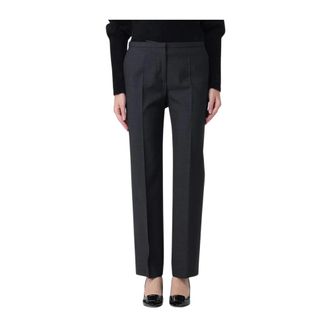 Philosophy di Lorenzo Serafini Straight Trousers, female, Gray, S, Straight Leg Wool Trousers
