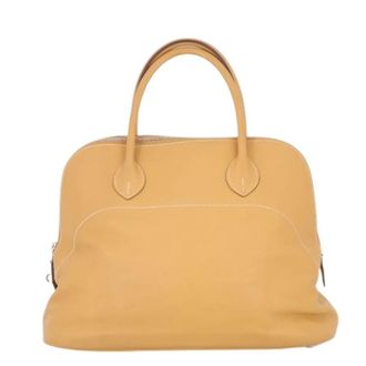 Herm&egrave;s Pre-owned Bolide Handbag - Dames - Pre-owned - Beige - Maat: ONE Size Leer