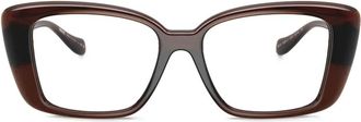 Versace medusa-detail square-frame glasses - women - Acetate - 53 - Brown