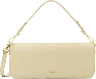 Kazar Lichte rechthoekige handtas met twee banden - Dames - Handtassen - Beige - ONE Size - Leer - Tassen