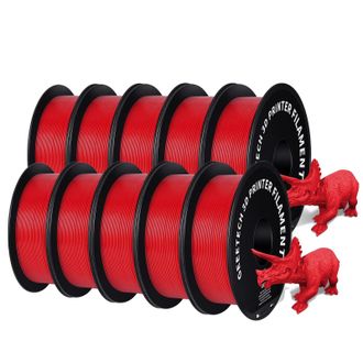OEM Filamento Para Impresora 3d, Material Petg, 1,75 Mm De Di&aacute;metro, Rojo