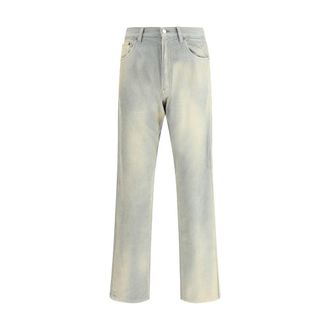 Prada Mens Corduroy Straightleg Jeans - Light Grey Cotton - Size 32 (Waist)