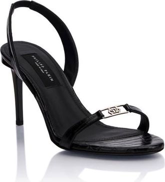 Philipp Plein High Heels Sandals Hexagon 9 Women in Black at Nordstrom, Size 41