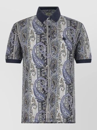 Etro cotton paisley polo shirt