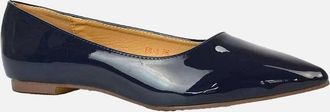 XY London Womens XY London Womens/Ladies Cordelia Patent Pointed Ballerina Flats - Navy - Size: 7