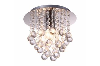 Reality Plafoniera Tonda Glamour London Crystal Cromo E27 25cm