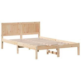 Berkfield Home Pine Wood Bed Frame Natural Solid Pine wood 120 x 190 cm Durable in Light Brown