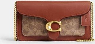 Coach Tabby Chain Clutch In Signature Canvas