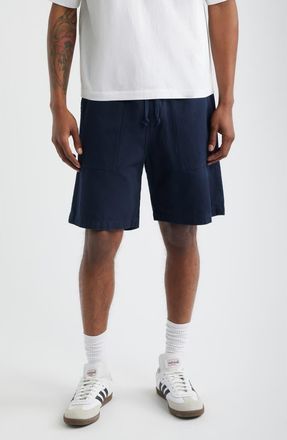 Service Works Classic Cotton Poplin Drawstring Chef Shorts in Dark Navy at Nordstrom, Size Xx-Large