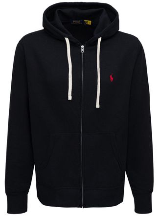 Polo Ralph Lauren Black Cotton Hoodie With Logo