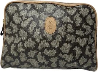 Saint Laurent Pre-owned Clutches, female, Black, Size: ONE SIZE Pre-owned Vintage Clutch / Cosmetic Bag