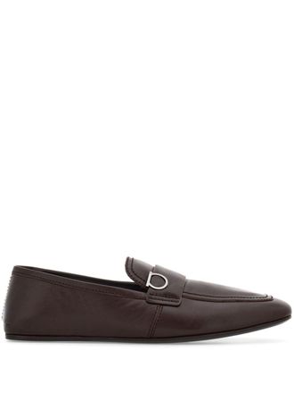 Ferragamo Loafers met Gancini-plakkaat - Bruin