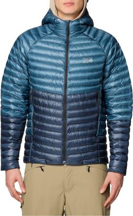Mountain Hardwear Ghost Whisperer Packable 800-Fill-Power Down Hooded Jacket in Adriatic Blue/Moon Blue at Nordstrom, Size Xx-Large