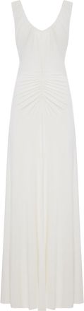 Self Portrait LONG WHITE JERSEY DRESS WITH GRIPPING - Self-portrait - Woman
