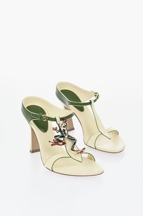 Bottega Veneta Two-Tone Leather T-Bar Sandals 10cm Bottega Veneta