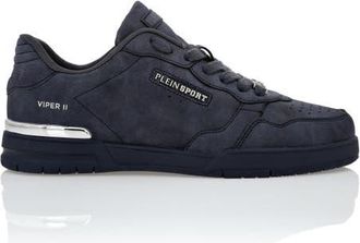 Plein Sport Nabuk Eco Leather Lo-Top Sneakers Unisex in Middleblue at Nordstrom, Size 35